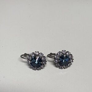 Elegant Sabika Blue and Silver Earrings